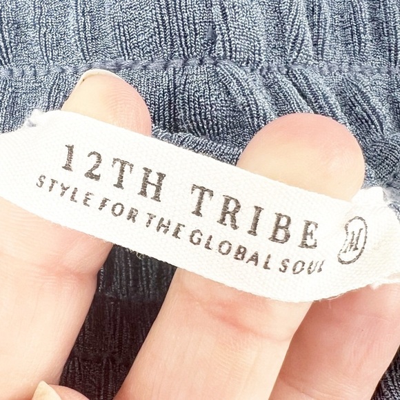 ✅ 12th Tribe Marietta Dusty Blue Trousers - M WIDE LEG - Picture 6 of 6